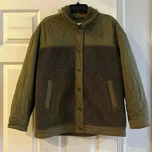 Madewell Olive Teddy Jacket
